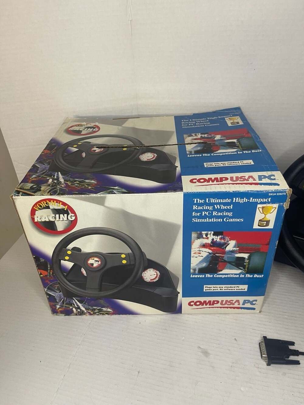 NIB CompUSA PC Formula Racing Ultimate High-Impact PC Racing Wheel - Picture 2 of 9